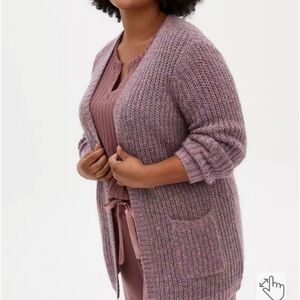 Torrid Lavender rainbow Knit Cardigan